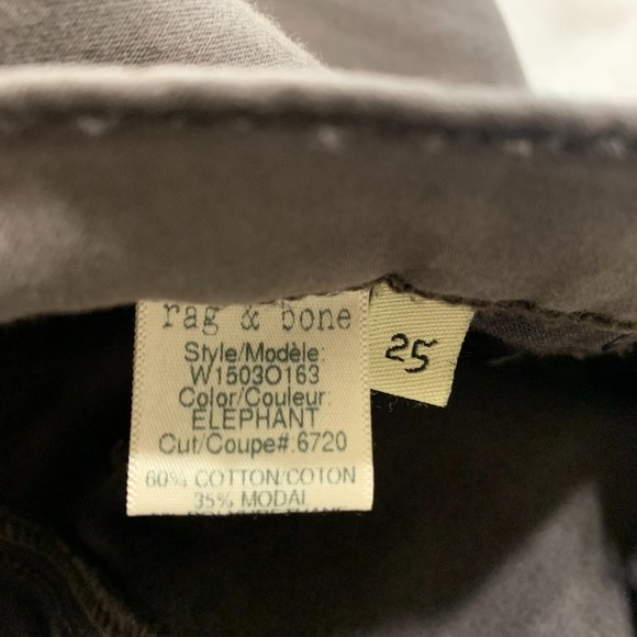 Rag & Bone The Legging Skinny Jeans Elephant 25 - Picture 7 of 7